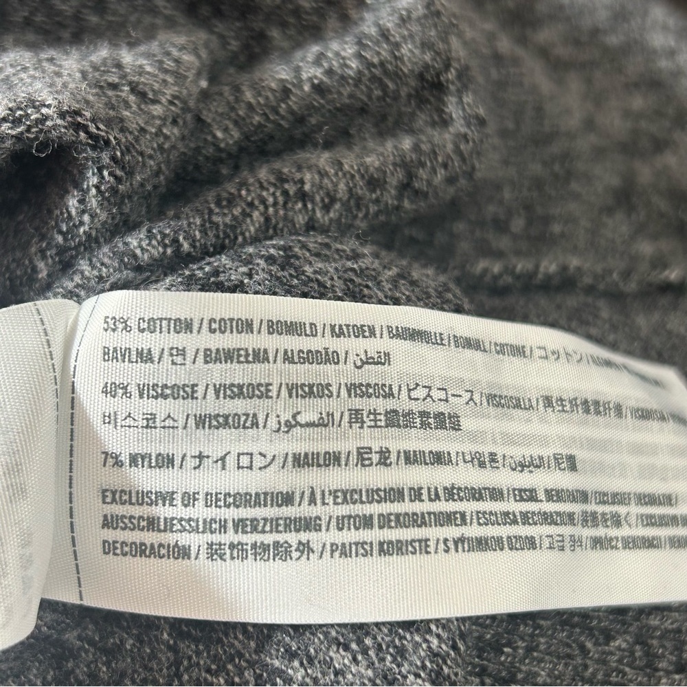 Hollister Crewneck Sweater Men's Black Gray Marbled Size Large Fall - Picture 3 of 7